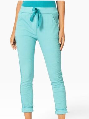 Marisima Smeraldo Drawstring Solid Stretch Pant O/S
